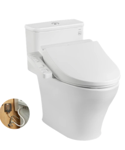 Bồn cầu một khối MS857CDW18 kèm nắp rửa điện tử WASHLET dòng C2 cơ bản – TCF23710AAA