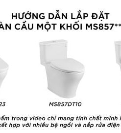 Bồn cầu một khối MS857CDW18 kèm nắp rửa điện tử WASHLET dòng C2 cơ bản – TCF23710AAA