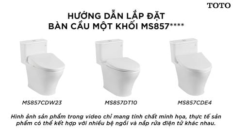 Bồn cầu một khối MS857CDW17 kèm nắp rửa điện tử WASHLET dòng C2 – TCF23460AAA